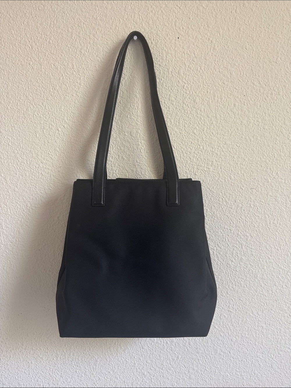 Vintage Coach Black Tote Bag with Long Shoulder Straps
